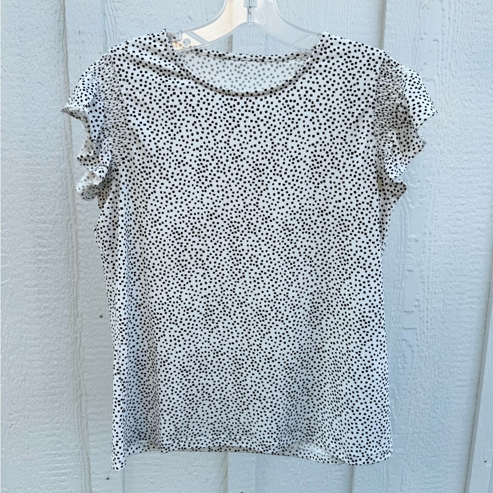 Black and White Polka Dot Women's Top